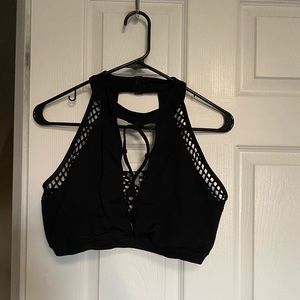 Caged front plus sized bralette